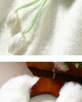 White Winter Cheongsam Shawl Cape Women's Engagement High-end Young Style