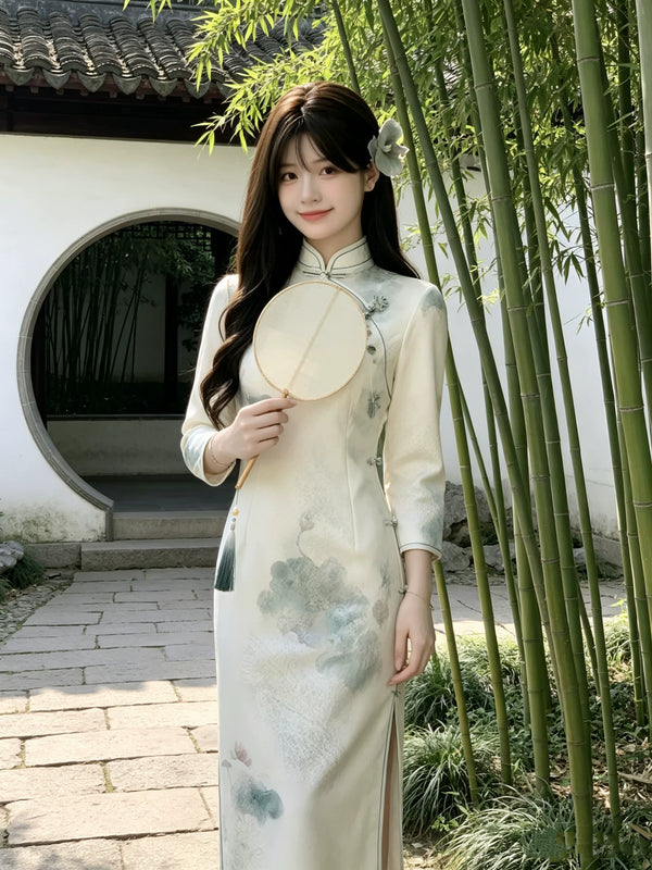 2026 Autumn New Retro Girl Improved Elegant Cheongsam New Chinese Daily Lady Style Dress
