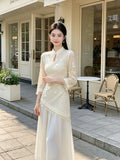 Fake Two Dresses Improved Cheongsam Women's Clothing 2026 Autumn New Style Elegant and High-end Dress for Girls