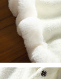 White Winter Cheongsam Shawl Cape Women's Engagement High-end Young Style