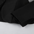 French Elegant Retro Black Blazer for Women Stand Collar Puff Sleeve Slimming Commuter Coats Female Winter Clothing
