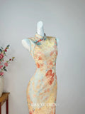 Sleeveless Exquisite Cheongsam Summer Dress Girls' Improved Dress Young Style