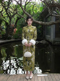 Dress 2026 Autumn and Winter Fleece Cheongsam Qipao Skinny Improved Versatile Playful Cute Dress