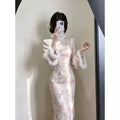 Gentle Style Dress Cheongsam Super Closes with Fleece and Thicker Dresses for Women Qipao Clothes