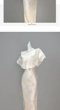 Exquisite Dress Cheongsam with Cloud Shoulders Summer High-end Temperament Improved Girls' Dress