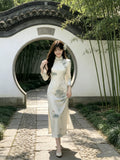 2026 Autumn New Retro Girl Improved Elegant Cheongsam New Chinese Daily Lady Style Dress