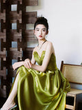 Tub Top Morning Gown Female Bride Engagement Wedding Evening Dress Female Yellow High-end Style Toasting Dress Light Wedding Dress