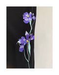 Oriental Aesthetics Dress Qipao National Style Purple Embroidery Retro Black Slim Hong Kong Workers Cheongsam
