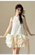 Morning Robe Bride Engagement Wedding Dress Light Wedding Dress Registration Small White Short Birthday Party Dress