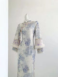 Cheongsam Dress 2026 New Fleece Autumn and Winter Improved Long Sleeve Dress Qipao Daily Miss Long