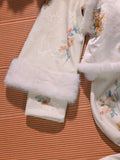 White Cheongsam Winter Outfit Improved and Layered Particularly Beautiful Waist Pinching Female Engagement Simple and Elegant, High-end