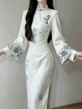 Beautiful Dress Cheongsam 2026 New Improved High End Dress for Girls Autumn Original New Chinese Long Sleeve