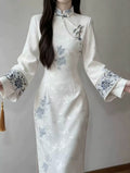 Beautiful Dress Cheongsam 2026 New Improved High End Dress for Girls Autumn Original New Chinese Long Sleeve