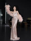 Pink Toast Dress Morning Robe Bride Engagement Wedding Dress High-end Yang Evening Women's Clothing