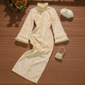 Pink Dress Cheongsam Winter Clothing for Women 2026 New Year's Clothing with Thick Velvet and Long Sleeves for Autumn