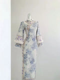 Cheongsam Dress 2026 New Fleece Autumn and Winter Improved Long Sleeve Dress Qipao Daily Miss Long