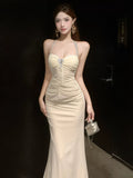 French Dress Temperament Socialite Muse Diamond Jewelry Cover Meat Skinny Suspender Dress Neck Design Lace Dress