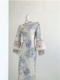Cheongsam Dress 2026 New Fleece Autumn and Winter Improved Long Sleeve Dress Qipao Daily Miss Long