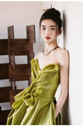 Tub Top Morning Gown Female Bride Engagement Wedding Evening Dress Female Yellow High-end Style Toasting Dress Light Wedding Dress