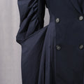 Autumn Long Oversized Elegant Draped Patchwork Trench Coat For Women Double Breasted Luxury Designer Overcoat Runway Fashion