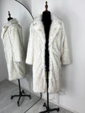 Full Sleeves Faux Long Coat Women's Fashion Casual Lapel Loose Warm Overcoats 2025 Winter New Daily High Street Outwear