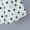 Spliced Lace Up Prom Dresses for Women Halter Sleeveless High Waist Dot Printing Sexy Fashionable Puff Dress Female