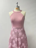 REAL PHOTO Pink Evening Dresses 2026 Luxury Woman  A Line Formal Flowers Prom Gowns Cocktail Special Occasion Gown Applique