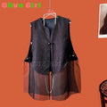 Olive Girl Black Embroidered Embroidered Top for Ren Faire 2026 Garden Wedding Fairycore Photoshoot Everyday Wear S-XL XS-3XL Plus Size Hand Embroidered Romantic Cottagecore Garden Party Editorial Not Costume Chinese Heritage Fashion Women