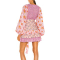 Hit Color Slimming Dresses for Women V Neck Long Sleeve High Waist Temperament Mini Dress Female Fashion