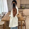 Summer Sleeveless Work Shirt Multi-Pocket Belted Loose Top For Women Lapel Collar Button Fashion Solid Color Cardigan Top