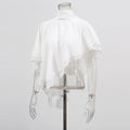 Solid Spliced Ruffles Loose Casual Blouses for Women O Neck Sleeveless Minimalist Shirts Female