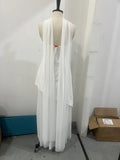Elegant Women's Strapless Ribbon Long Dress Mesh Maxi Dresses Summer Evening Party Wedding Guest White Yellow Burgundy Brown New