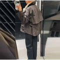 Fashion Faux Fur Collar Middle Long Jackets Women Solid Full Sleece Button Zipper Coats 2025 Lady Chic Casual Winter Outerwear