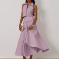 French Elegant Two Piece Set for Women Laple Sleeveless Slimming Cardigan Top High Waist A Line Skirt Suit Female