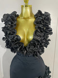 2026 Women Sexy Deep V Ruffle Bodysuit And Irregular Length Skirt Two-piece Set  Sexy Holiday Bikini Swimwear Photo Shoot Wear
