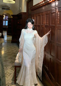 Olive Girl Red Embroidered Qipao for Ren Faire 2026 Garden Wedding Fairycore Photoshoot Everyday Wear S-XXL XS-3XL Plus Size Hand Embroidered Dramatic Silhouette Romantic Garden Party Editorial Not Costume Chinese Heritage Fashion Women