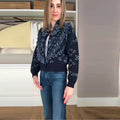Printed Women Outerwear Tassel V Neck Knit Cardigan Cropped Knit Sweater Loose Drop Shoulder Cut Daily Fashion Wear 2026 Autumn