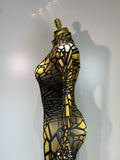 Women Sexy Black Rhinestone Stretch Bodycon Jumpsuit Club Evening Party Birthday Wear Singer Dancer Stage Perform Costume