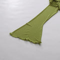 Spliced Folds Shawl Design Temperament Dresses for Women O Neck Long Sleeves Patchwork mermaid Dress Female Clothing