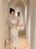 Olive Girl Black Romantic Dress for Garden Wedding 2026 Fairycore Photoshoot Everyday Wear S-L XS-3XL Plus Size Romantic Garden Party Editorial Not Costume Dress Chinese Heritage Fashion Women