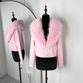Elegant Faux Fur Coats Women's Warm Puffy Slim Long-Sleeve Collared Cardigan Winter Fashion High-Street Women Outwear