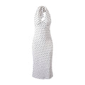 Polka Dot Hanging Neck Long Dress Women Elegant Strapless Sexy Lace-up Sleeveless Backless Fashion Club Party Dresses