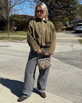 Women's Faux Suede Cropped Bomber Jacket Lapel Collar Zipper Loose Autumn Winter Casual Streetwear Vintage Coat 2026 New