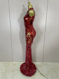 Women Sparkly Sequins Sexy Mesh Maxi Dress Luxury Birthday Party Evening Celebrate Performance Singer Nightclub Stage Costume