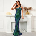 High Quality Women Design Maxi Dress Sexy One Shoulder Sequin Evening Dress Party Night Elegant Long Prom Dress Vestidos