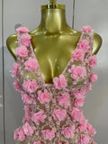 Sexy Black Pearl Flower Mesh See Through Mini Dress Women Evening Party Club Birthday Dress Nightclub Photoshoot Stage Costumes