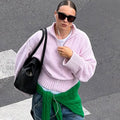 Women Half Zip Mock Neck Cropped Pullover Sweater Cable Knit Textured Waist-Cinching Street Y2K Autumn Winter Knitted Top