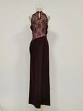 Solid Halter Spliced Lace Bodycon Long Dresses for Women Swing Collar High Waist Sexy Hot Girl Evening Gown Female
