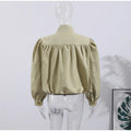 Fashion Shoulder Padded Short Windbreaker Women Solid Full Sleeve Turn-down Collar Single Breasted Coat Lady Autumn Chic Coats