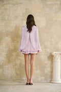 Women's Spring Summer Stand Collar Capelet Fitted Mini Dress Elegant Formal Party Wear 2026 Trendy Feminine Fashion Dress